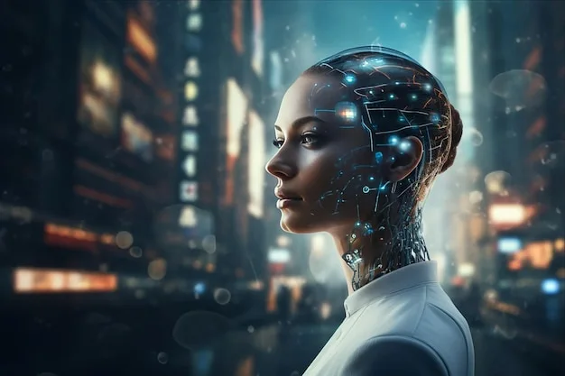 Imagem de uma mulher futurista