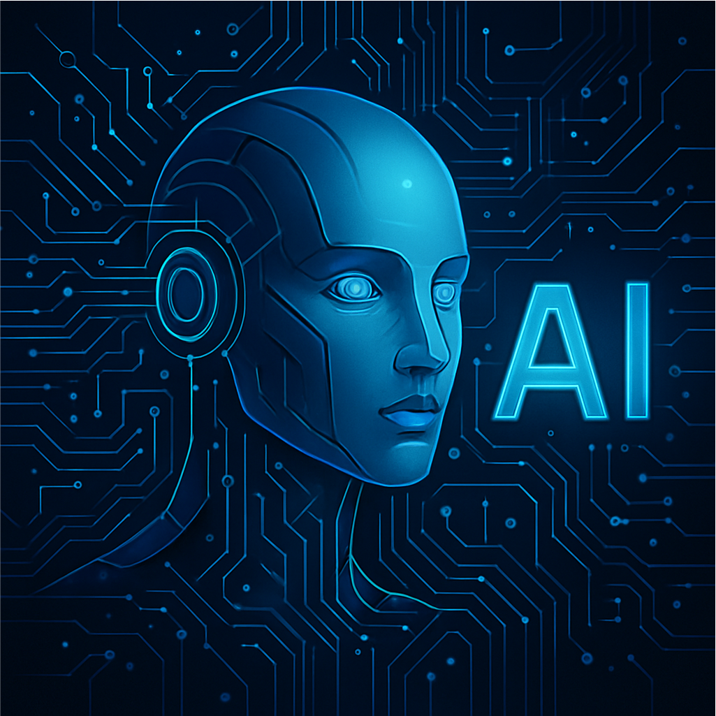 Imagem futurista de uma IA